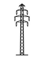 Wanddeko Metall Energiemast DES091 70 cm