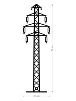 Wanddeko Metall Energiemast DES091 70 cm - Image 2