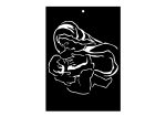 Mutter Gottes mit Jesukind Wandbild Metall KNS023 21 cm