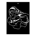Mutter Gottes mit Jesukind Wandbild Metall KNS023 21 cm