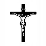 Wandkreuz Metall KNS002 50 cm