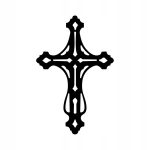 Wandkreuz Metall KNS005 50 cm