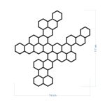 Wanddekoration aus Metall Hexagon Kletterpflanze 116 x 117cm - Image 2