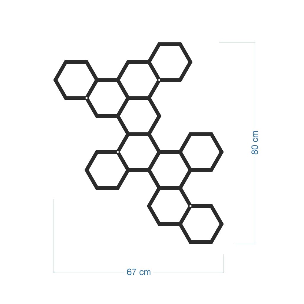 Wanddekoration aus Metall Hexagon Kletterpflanze 67x80 cm - Image 3