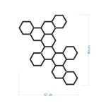 Wanddekoration aus Metall Hexagon Kletterpflanze 67x80 cm - Image 3