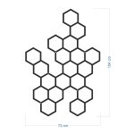 Wanddekoration aus Metall Hexagon Kletterpflanze 73x104 cm - Image 5