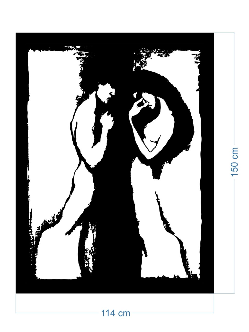 Metall Wandbild Liebespaar 114x150 cm - Image 2