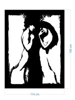 Metall Wandbild Liebespaar 114x150 cm - Image 2