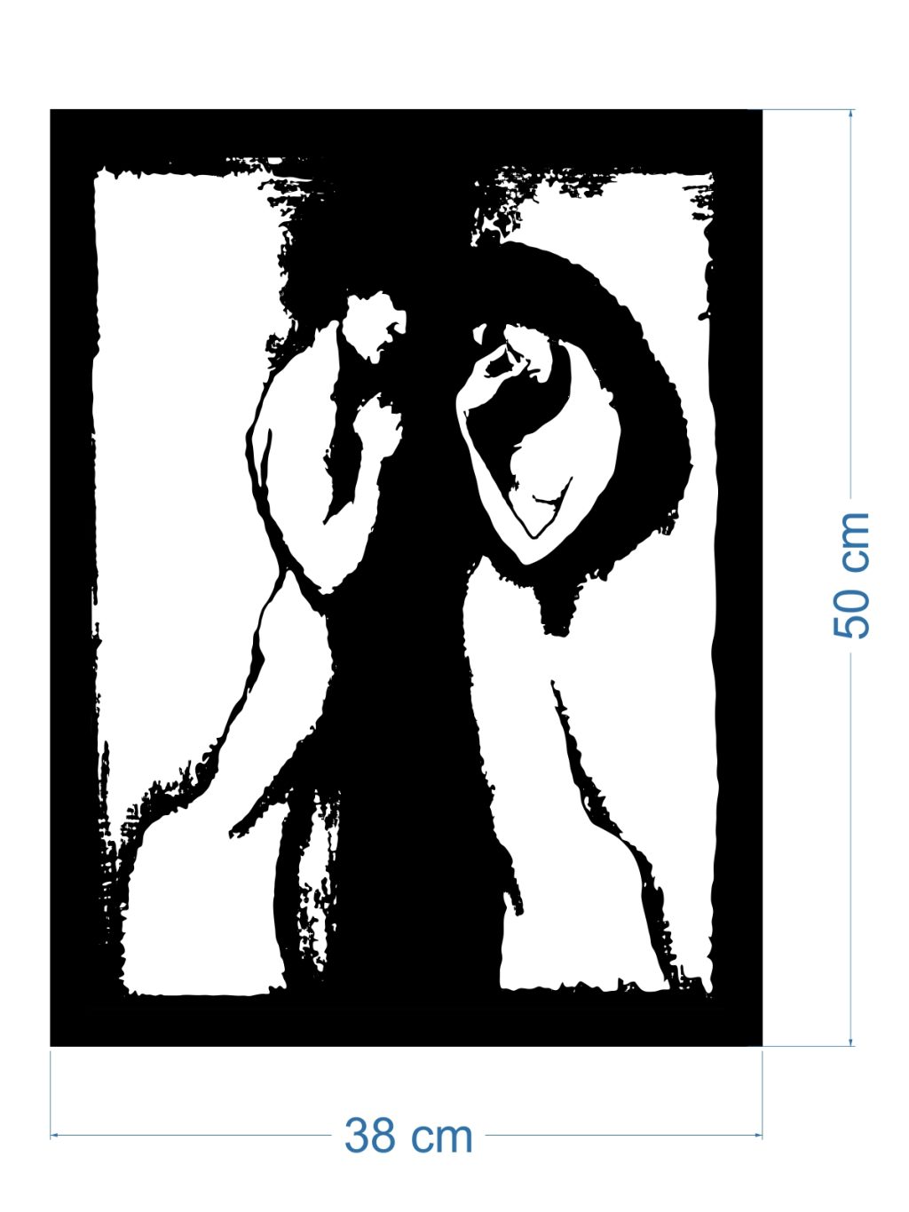 Metall Wandbild Liebespaar 38x50 cm - Image 2