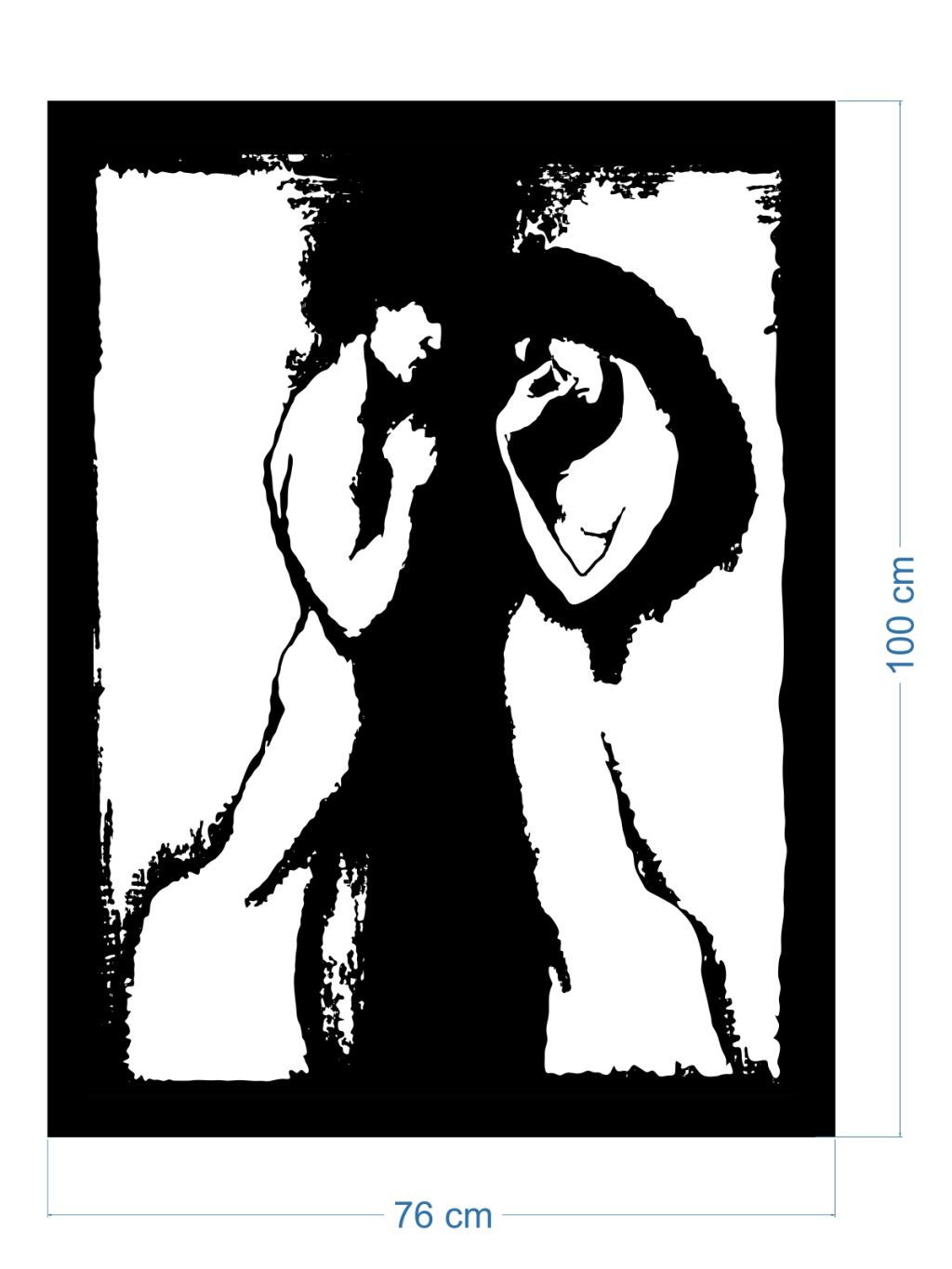 Metall Wandbild Liebespaar 76x100 cm - Image 2