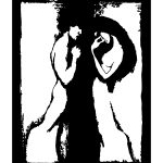 Metall Wandbild Liebespaar 76x100 cm