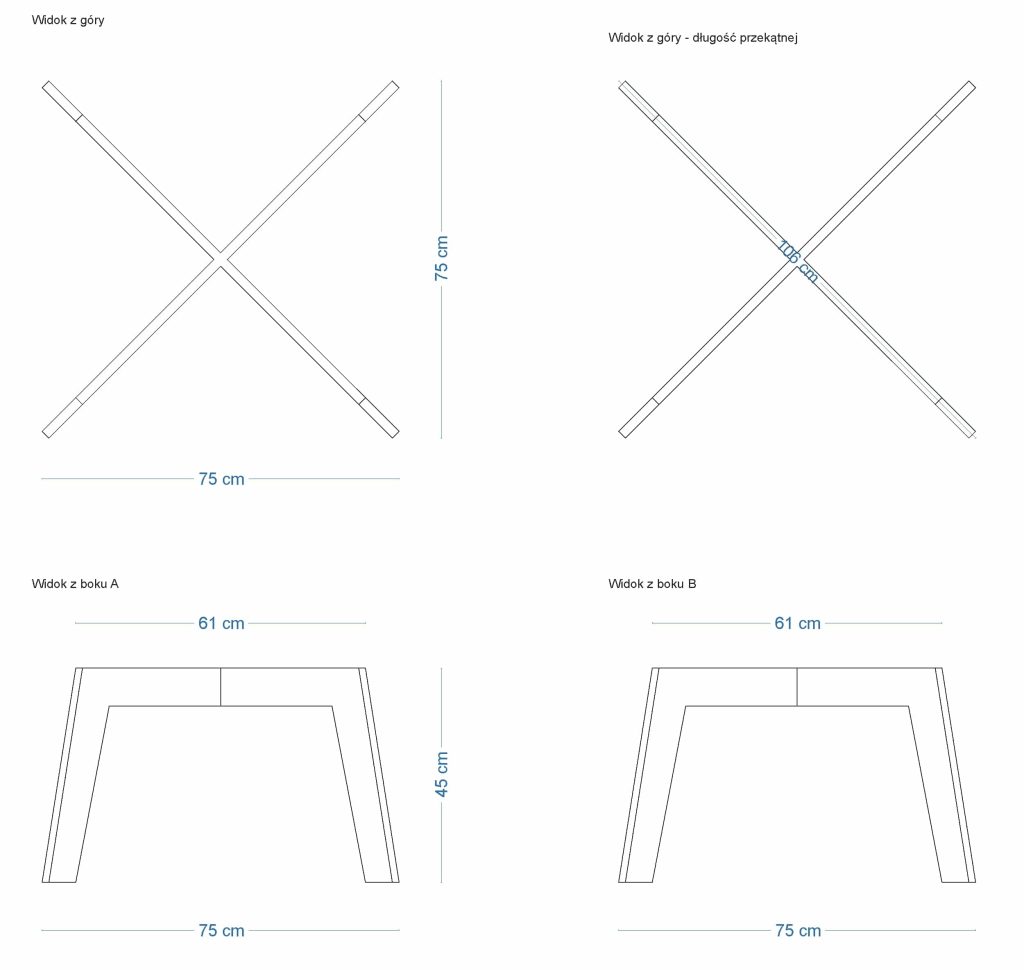 Couchtisch Gestell aus Metall Leon S - Image 3