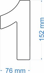 Hausnummer 1 aus rostfreiem Stahl - Image 2