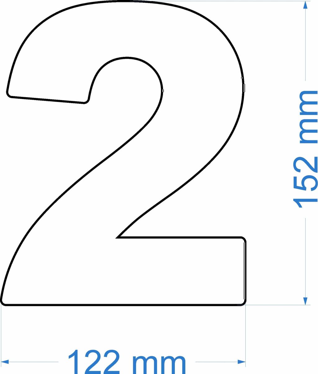 Hausnummer 2 aus rostfreiem Stahl - Image 2