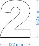Hausnummer 2 aus rostfreiem Stahl - Image 2