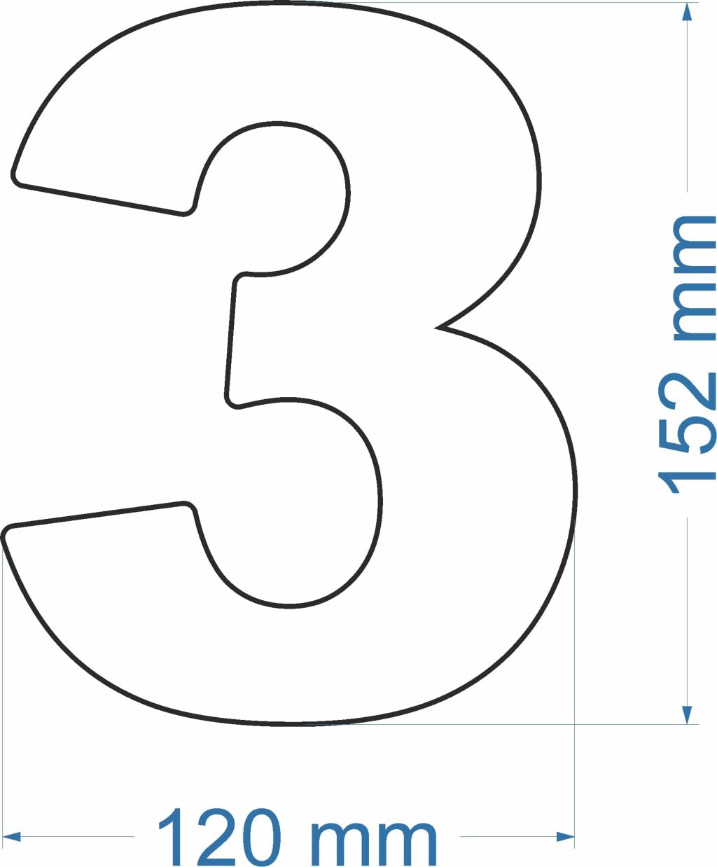 Hausnummer 3 aus rostfreiem Stahl - Image 2
