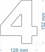 Hausnummer 4 aus rostfreiem Stahl - Image 2