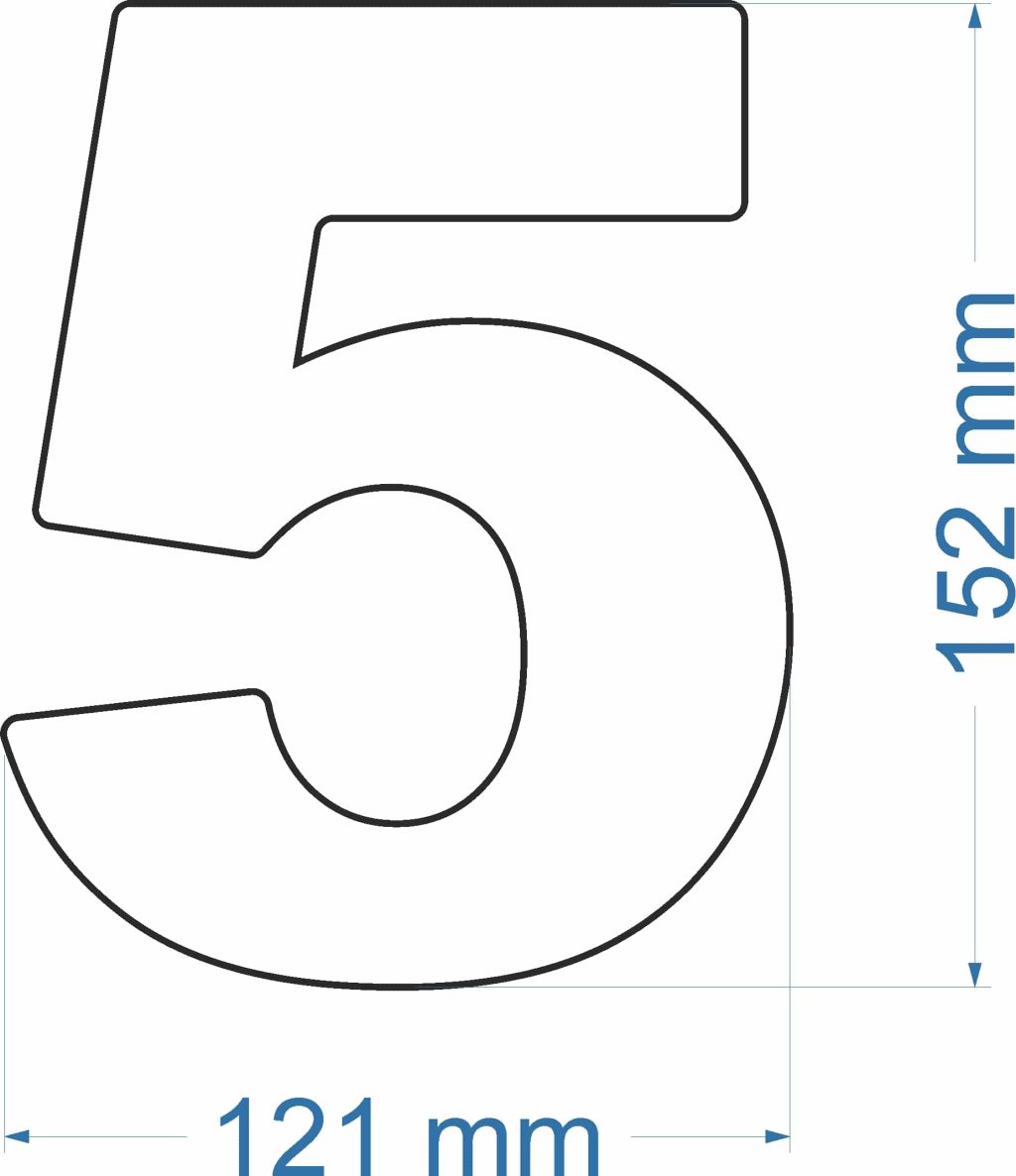 Hausnummer 5 aus rostfreiem Stahl - Image 2