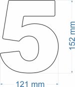 Hausnummer 5 aus rostfreiem Stahl - Image 2