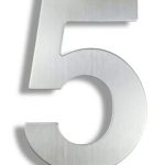 Hausnummer 5 aus rostfreiem Stahl