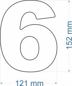 Hausnummer 6 aus rostfreiem Stahl - Image 2