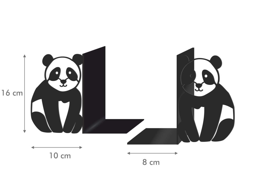 Metall Buchstützen Panda P84 - Image 2