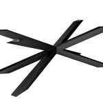 Metallbein für Tisch unter Glasplatte Spider Slim L