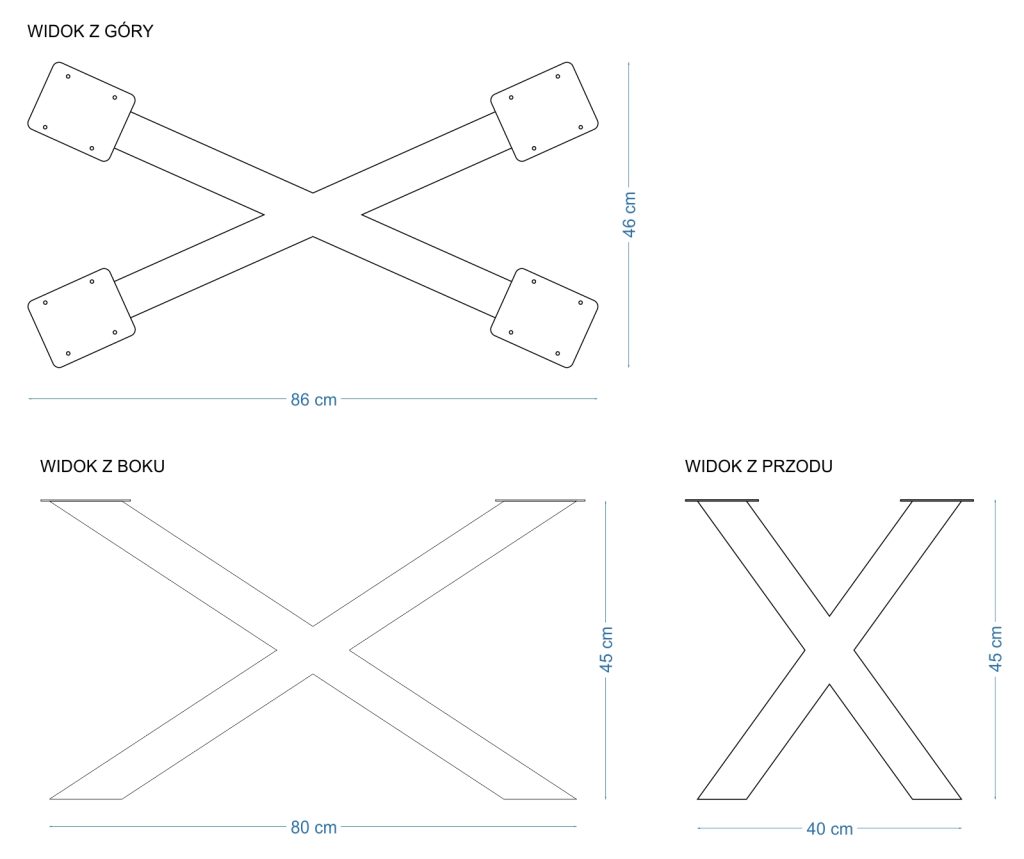 Couchtisch Gestell aus Metall Spinne Slim M - Image 3