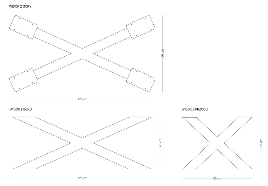 Couchtisch Gestell aus Metall Spinne Heavy L - Image 3