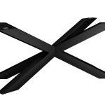 Metalltischbein unter Glas Spider Heavy L