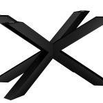 Metalltischbein unter Glas Spider Heavy M