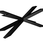 Metall Tischbein für unter Glas Tischplatte Spider Heavy XL