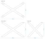 Tischbein aus Metall unter Glasplatte Spinne Breit M - Image 4