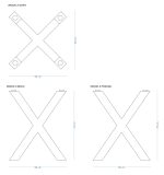 Tischgestell unter Glasplatte Spinne Schmal S - Image 4