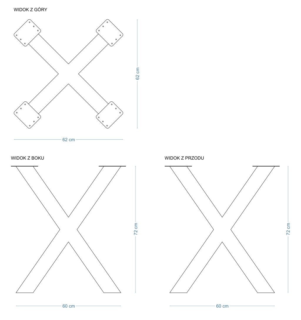 Kreuz Tischgestell Schmal Spinne S - Image 3