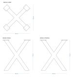 Kreuz Tischgestell Schmal Spinne S - Image 3