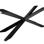 Tischgestell unter Glasplatte Spinne Schmal L