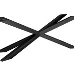 Tischgestell unter Glasplatte Spinne Schmal XL