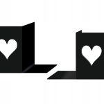 Buchstützen Herzass 2 Stück