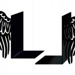 Buchstützen Flügel Metall 2 Stück p78