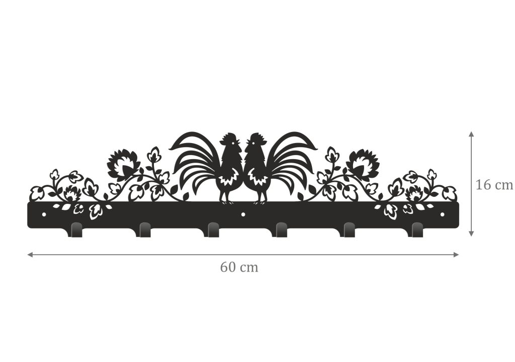 Wandhaken Hähne 60 cm - Image 3
