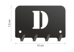 Wieszak metalowy na klucze WIE199 LITERKA D 10cm - Image 2