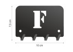Wieszak metalowy na klucze WIE201 LITERKA F 10cm - Image 2