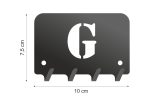 Wieszak metalowy na klucze WIE202 LITERKA G 10cm - Image 2