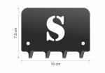 Wieszak metalowy na klucze WIE213 LITERKA S 10cm - Image 2