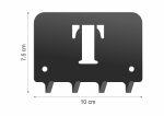 Wieszak metalowy na klucze WIE214 LITERKA T 10cm - Image 2