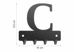 Wieszak metalowy na klucze WIE220 LITERKA C 10cm - Image 2