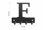 Wieszak metalowy na klucze WIE223 LITERKA F 10cm - Image 2