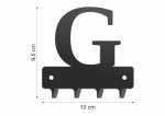 Wieszak metalowy na klucze WIE224 LITERKA G 10cm - Image 2