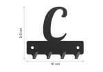 Wieszak metalowy na klucze WIE243 LITERKA C 10cm - Image 2